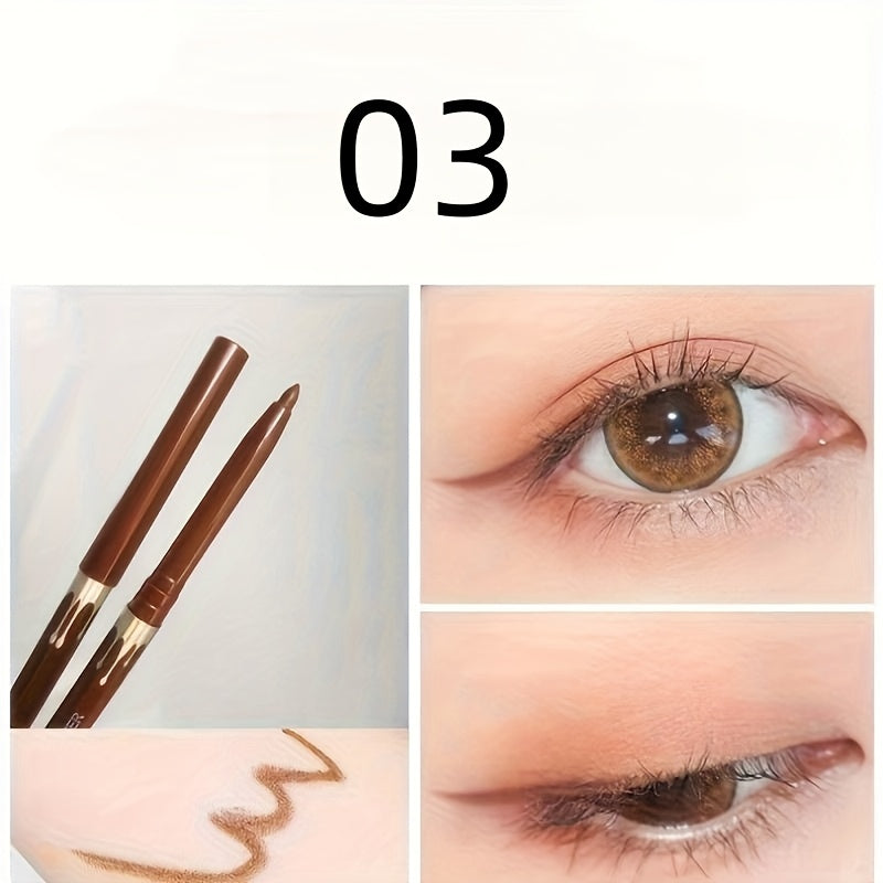 Lápiz 2 en 1 para ojos y cejas marrón, herramienta de maquillaje
