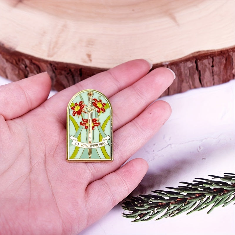 Vintage Fantaziya qilichi va gul broshi, kiyimlar, shlyapa, sumkalar uchun alloy pin