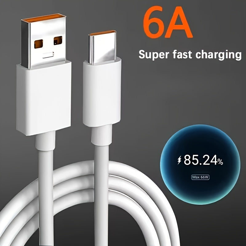 66W USB Type-C Fast Charging Cable for Android Phones Data Transfer Compatible with Huawei Xiaomi Google