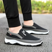 Men's Slip-On Loafers Solid Color Fabric Upper Lightweight TPR Sole