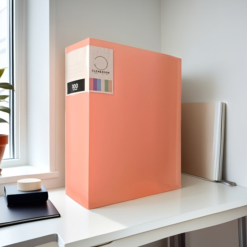 A4 Sheet Music Folder with 100 Clear Pockets, Transparent and Blue