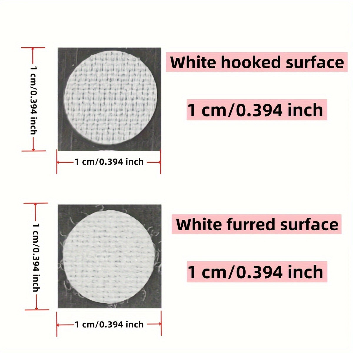 Self-Adhesive Nylon Tape 0.394 Inch 1000 Pieces for Crafts Organization