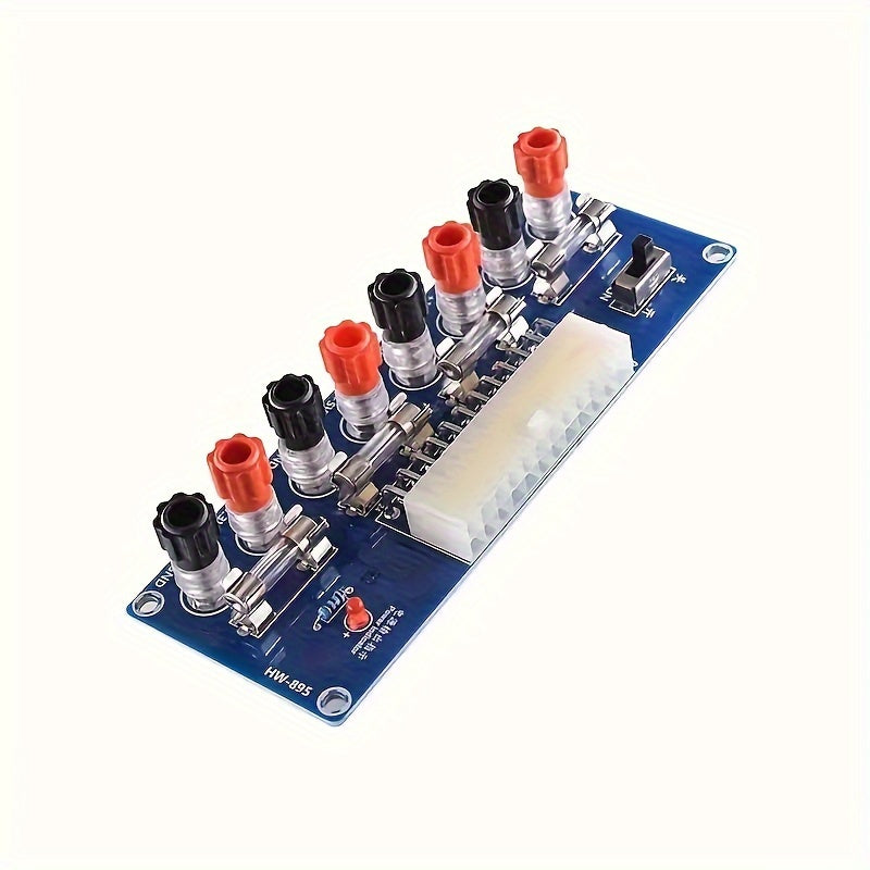 24-Pin ATX Quvvat ta'minoti breakout adapteri stol kompyuterlar uchun, kalit va bir nechta kuchlanish chiqishlari bilan