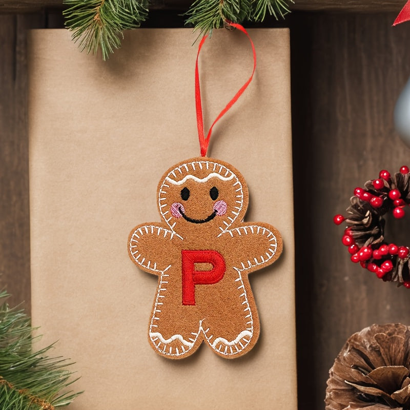 Fabric Gingerbread Man Christmas Ornament for Home and Kitchen Decoration