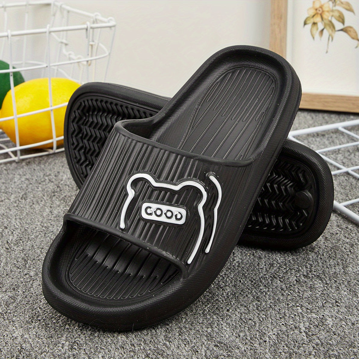 Kids Cartoon Slippers Non-Slip Lightweight Open Toe Indoor Shower Pool All Seasons