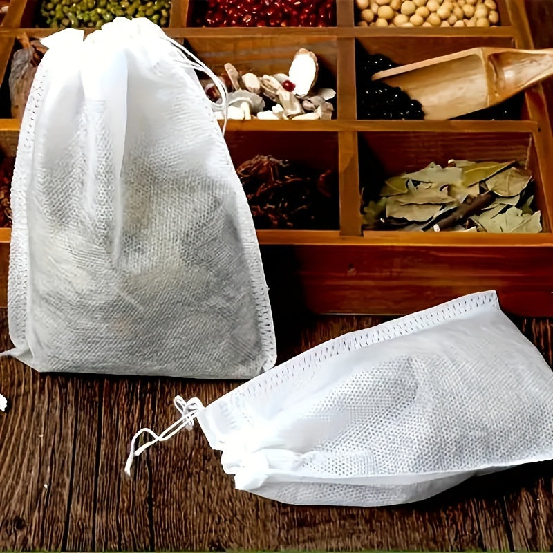 Tortib olish ipli, 100 dona bir martalik makkajo'xori tolasi choy paketlari - Bo'sh choyni filtrlaydigan oziq-ovqat xavfsiz pouches
