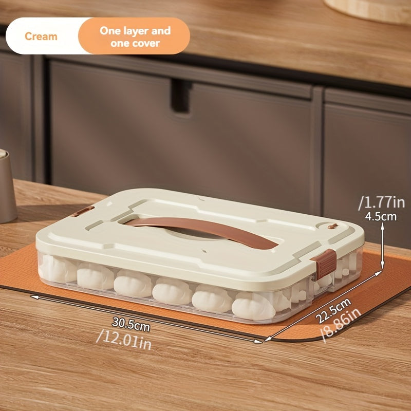 Непроницаемая многоуровневая коробка для хранения пельменей и вонтона - штабелируемый органайзер для морозильника для домашних кухонь.