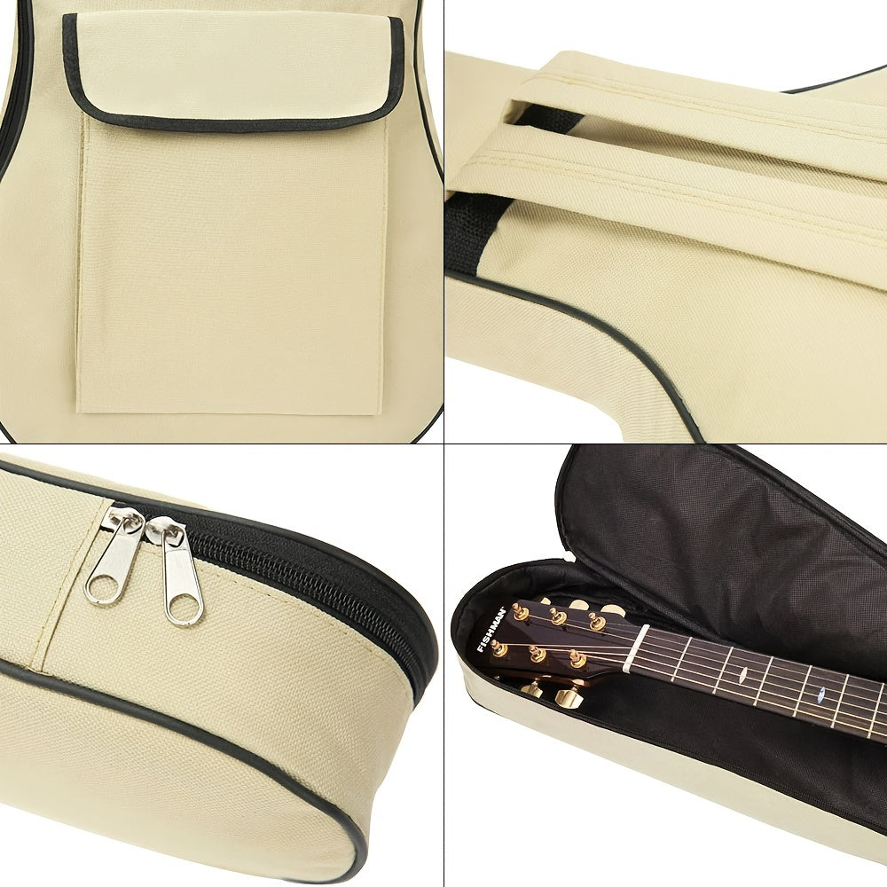 5.5mm Padded Waterproof Guitar Bag for 40/41 Inch Guitars with Adjustable Straps and Front Pocket