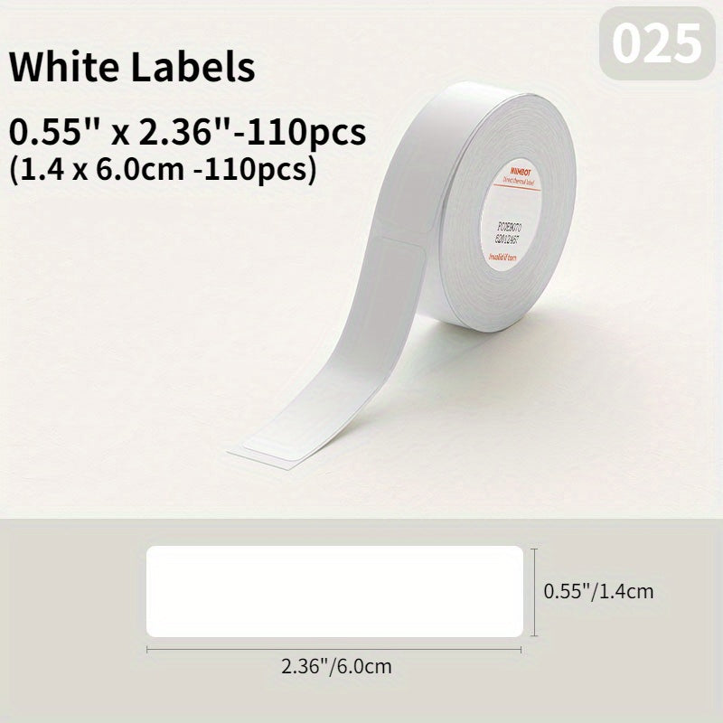 Waterproof Oil-Proof Thermal Label Roll for D11 D101 H1 Series Printers White Adhesive Label Tape