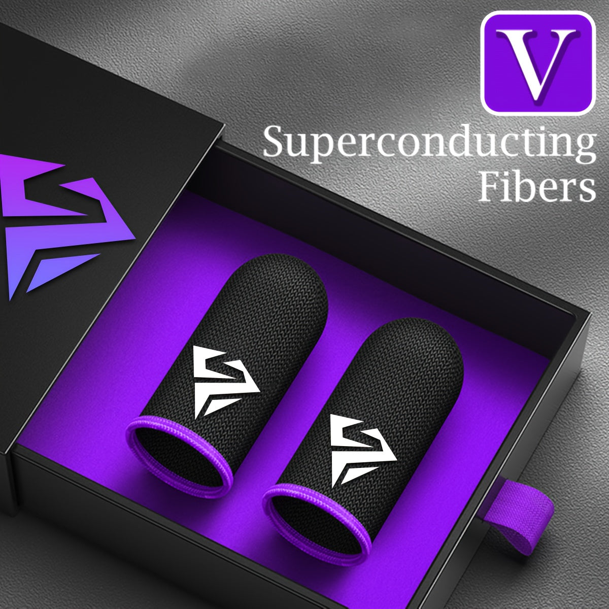 Gaming Finger Sleeve Anti-Sweat Breathable Carbon Fiber for Mobile Games