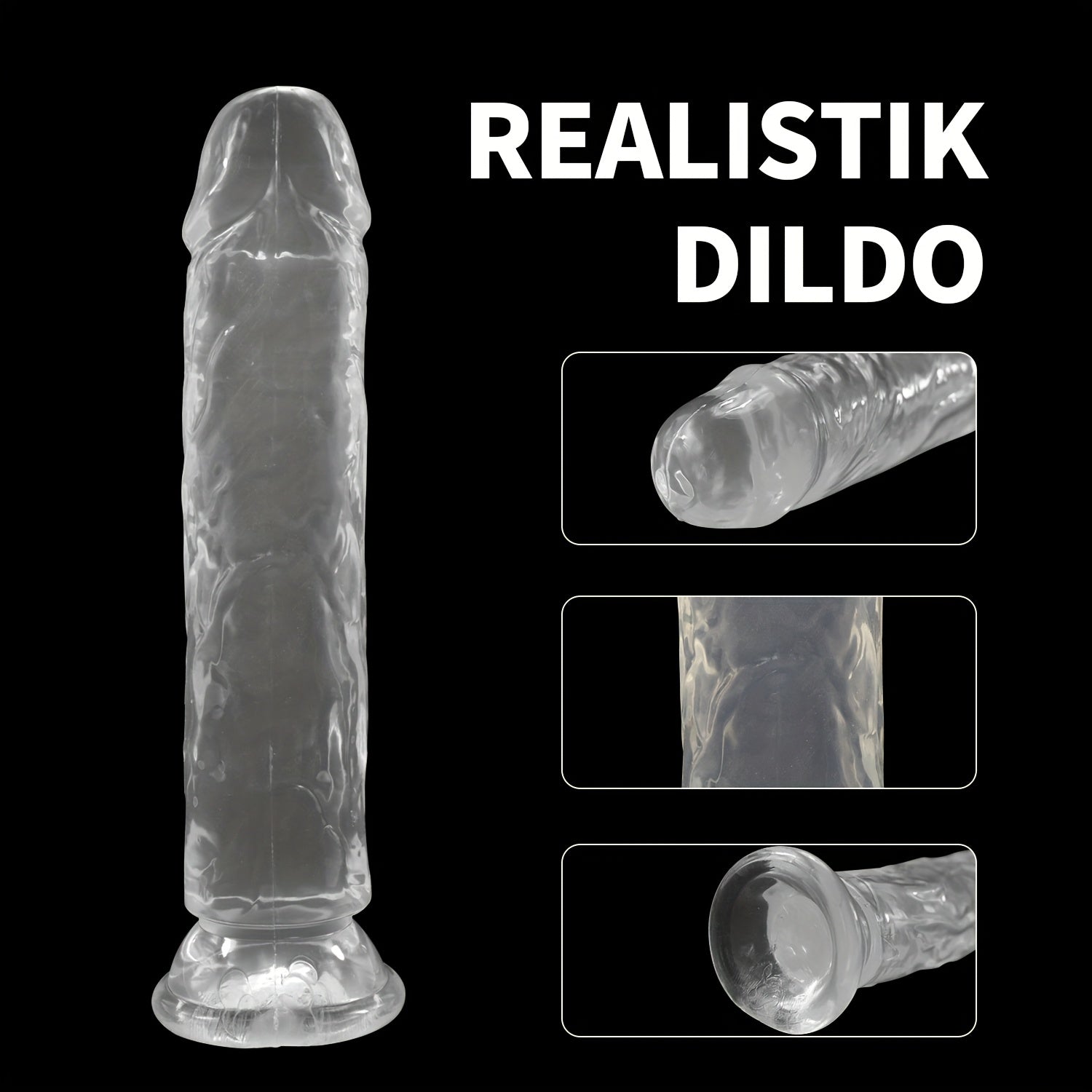 Unisex Silicone Hands-Free Dildo With Suction Cup Anal Plug Massager