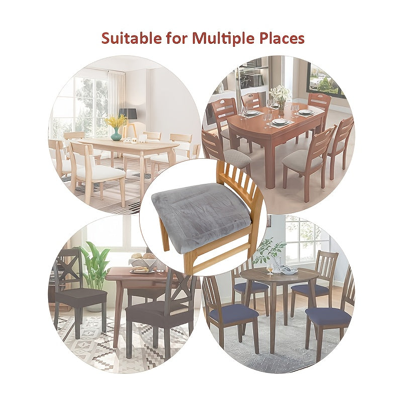 Velvet Dining Chair Slipcovers for Home and Event Decor, 1 Piece