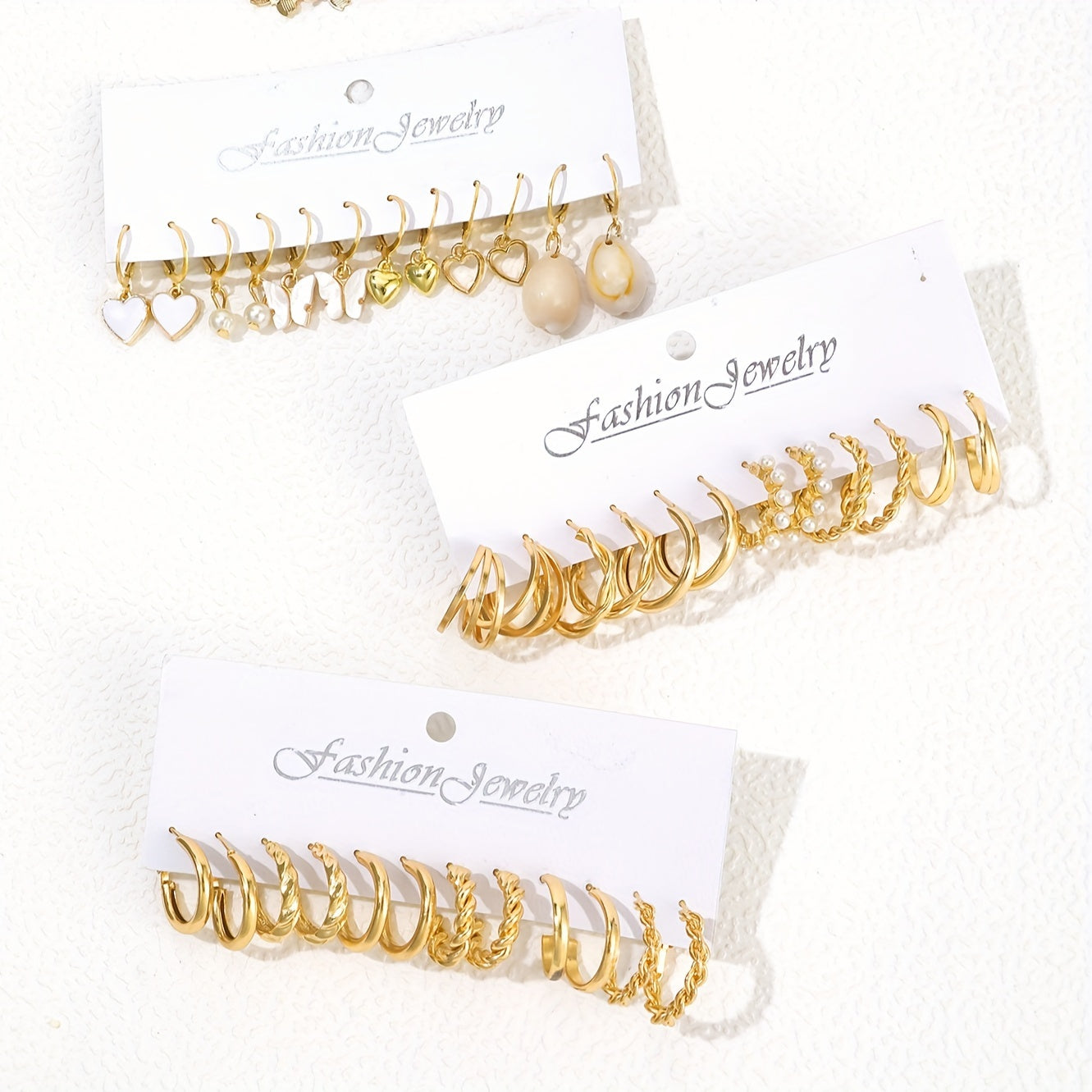 Chic va Minimalistik Soxta Marvarid Yurak Kelebek Qobiq Momoqlari To'plami, Bayram Partiyalari va Juftliklar uchun Mukammal Ayollar Zargarligi