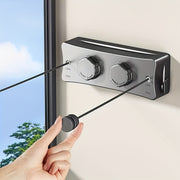 Tendedero telescópico de acero inoxidable de 5.1m para interior y exterior, doble línea