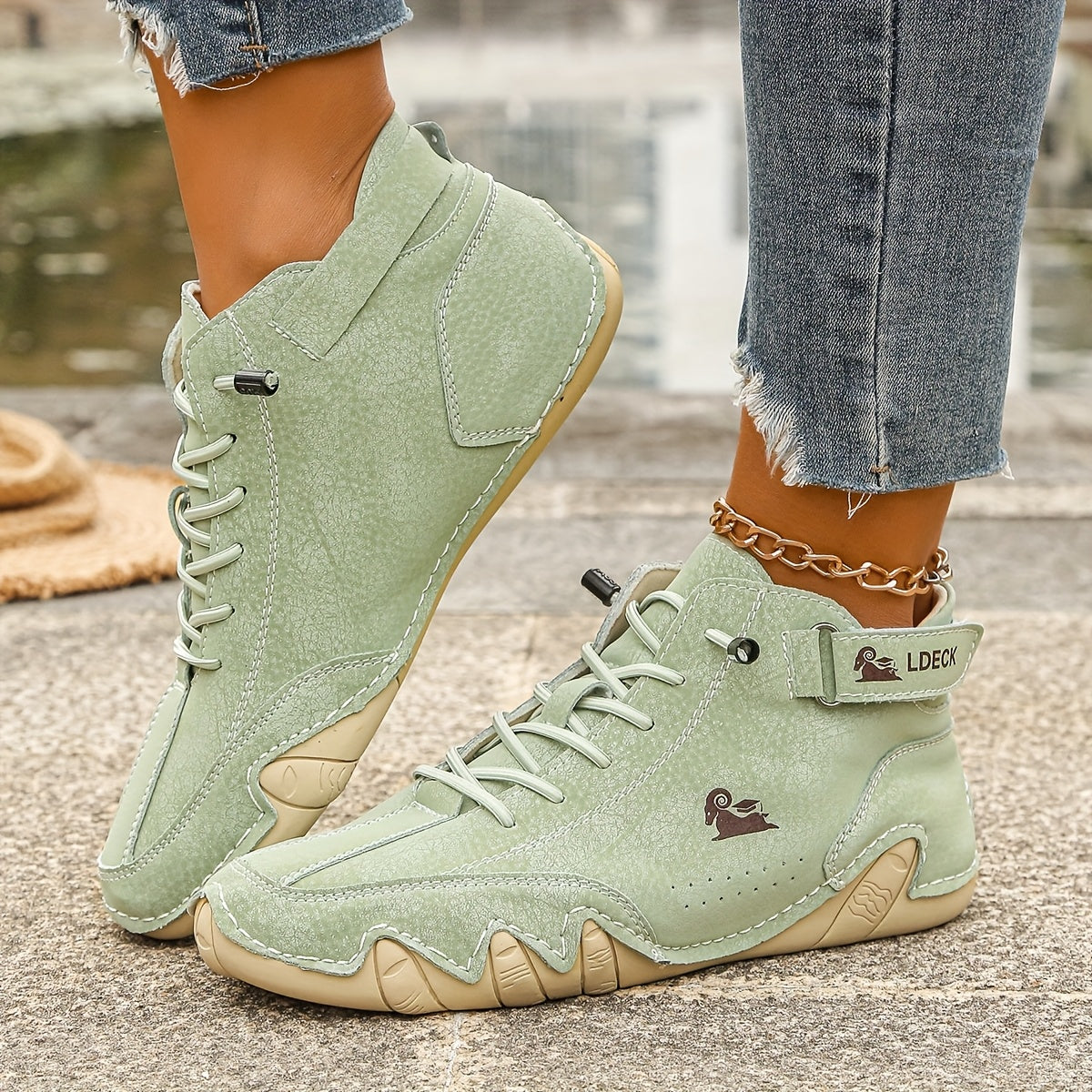 Women's Slip-On Sneakers Casual Low-Top Walking Shoes Faux Cover Upper