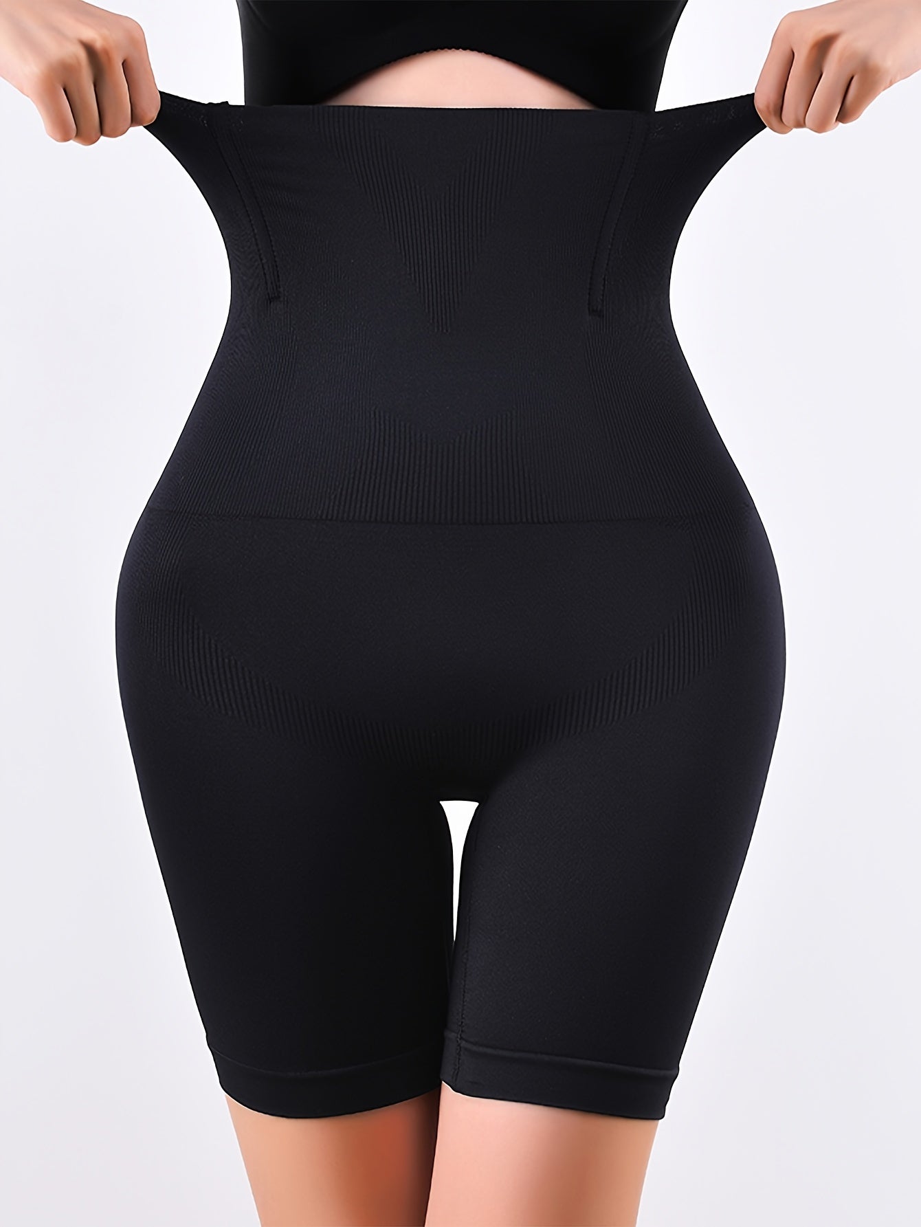 High-Waist Tummy Control Shapewear Pants for Women Seamless Butt Lift Black