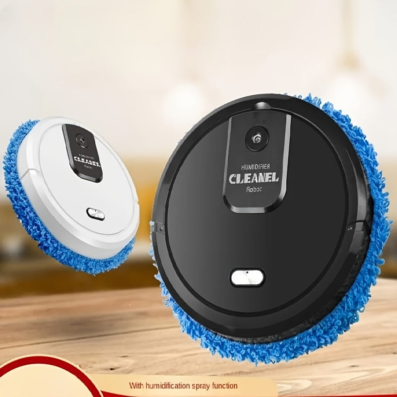 Uy tozalash roboti, nam va quruq tozalash uchun namlatgich purkagichi bilan.