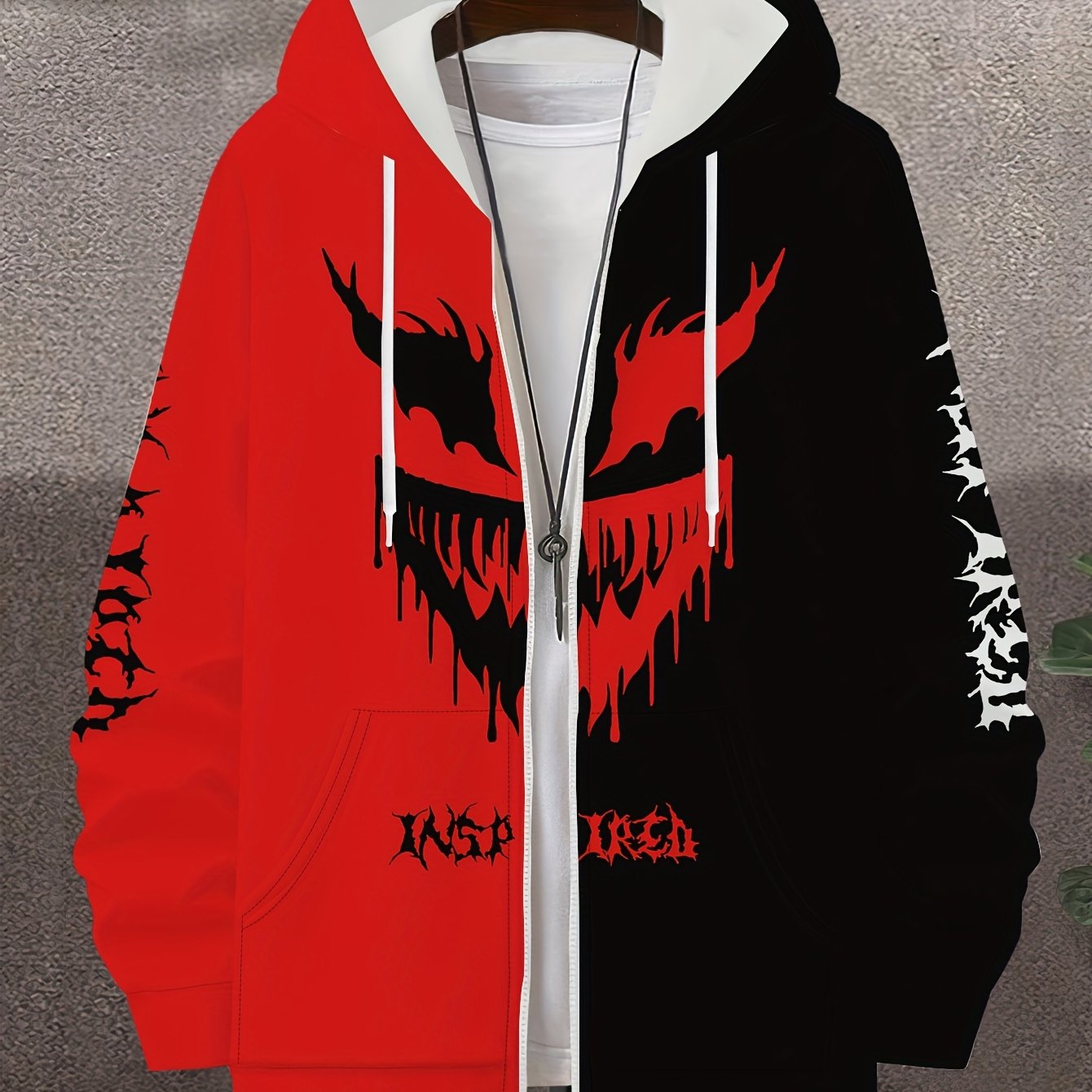 Мужская толстовка на молнии с цветными блоками из полиэстера, повседневная, для весны и осени, прогулки