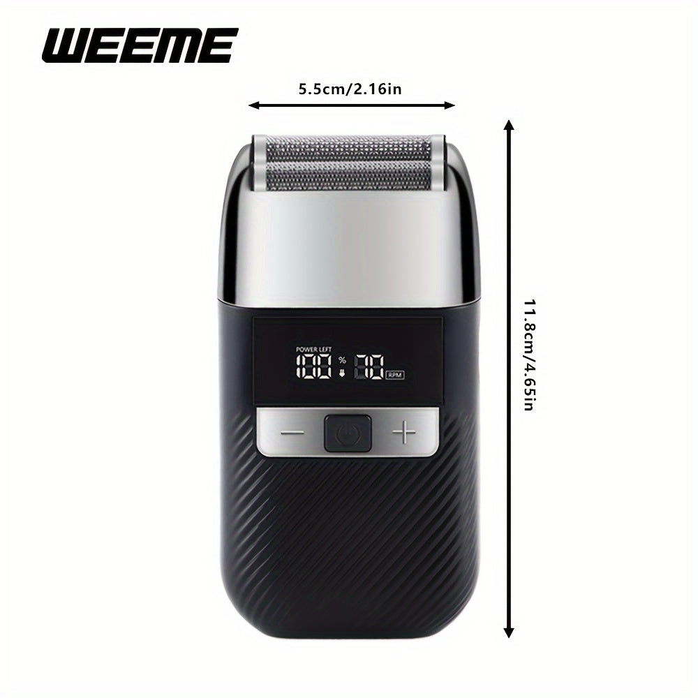 Cabezal de cuchilla recíproca de afeitadora eléctrica profesional para hombres, recargable por USB, lavable, batería de 46-60 min