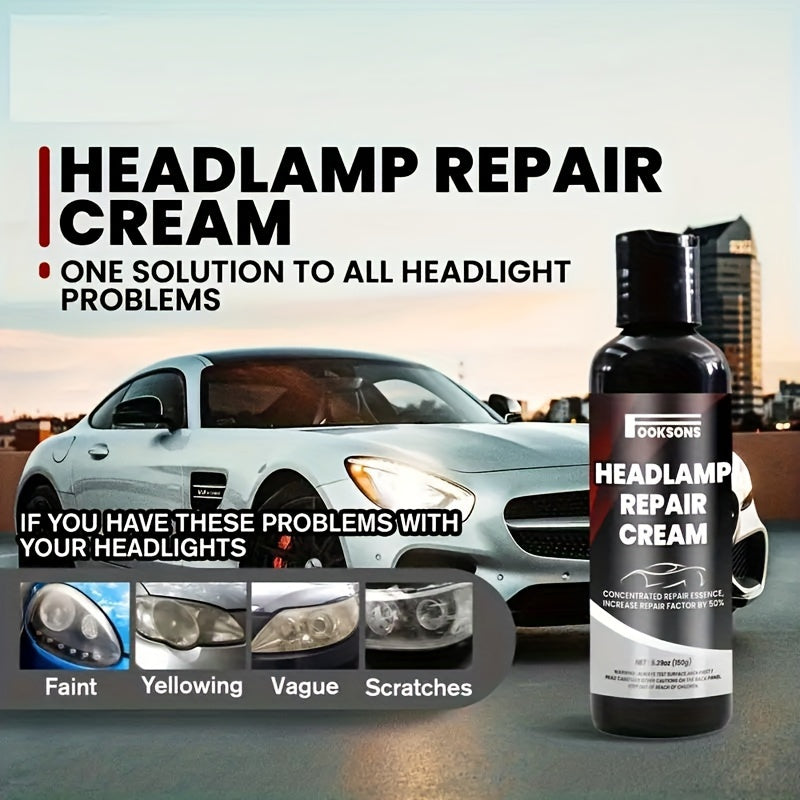 Car Headlight Restoration Kit 5.29oz Crystal Clear Coating Scratch Repair