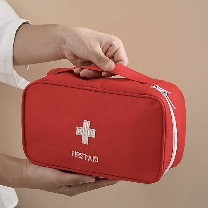 Oxford Cloth First Aid Kit Portable Medical Emergency Bag with Slogan Graphic