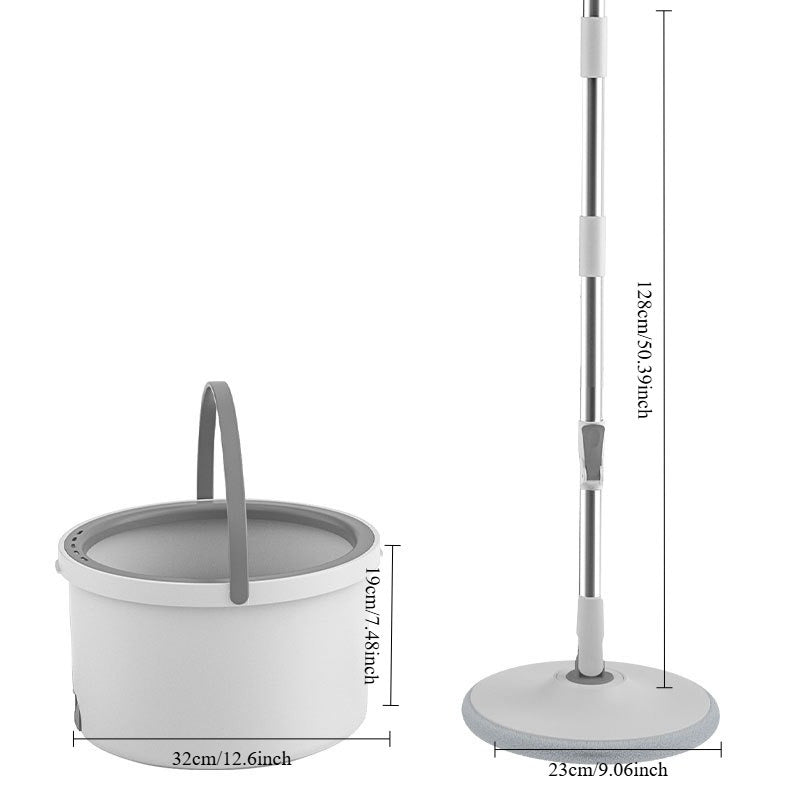 Получите идеальное решение для уборки с нашим двойным шваброй Spin Mop. Эта система мытья без рук позволяет очищать полы как влажным, так и сухим способом в любой комнате дома - от гостиной до ванной и кухни. С эффективным разделением грязной воды.