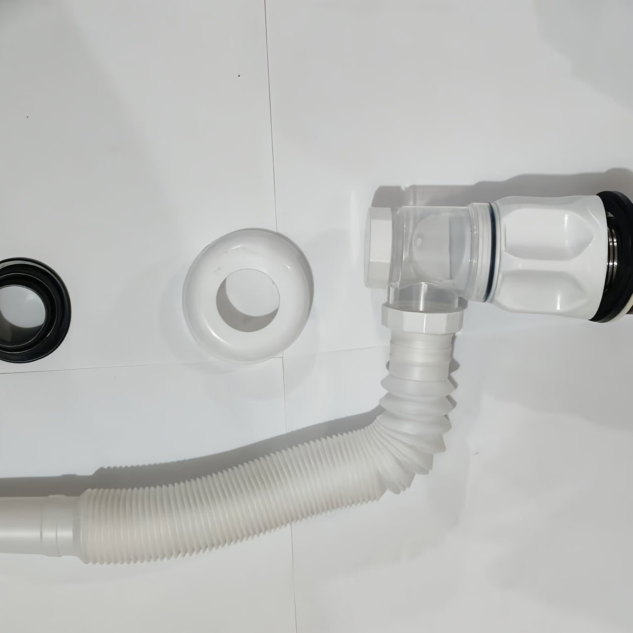 Flexible Sink Drain S-Trap Odor-Resistant Easy Install for 40-50mm Pipes