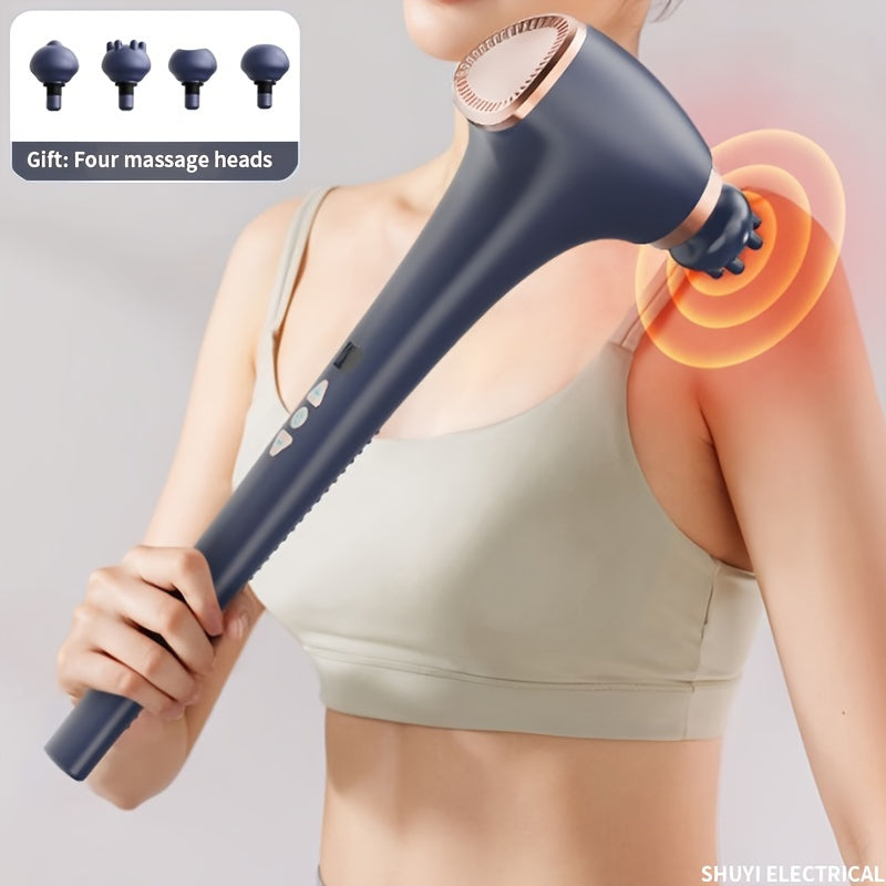 Handheld Electric Massager with 9 Intensity Levels 7 Modes USB Rechargeable Lithium Battery