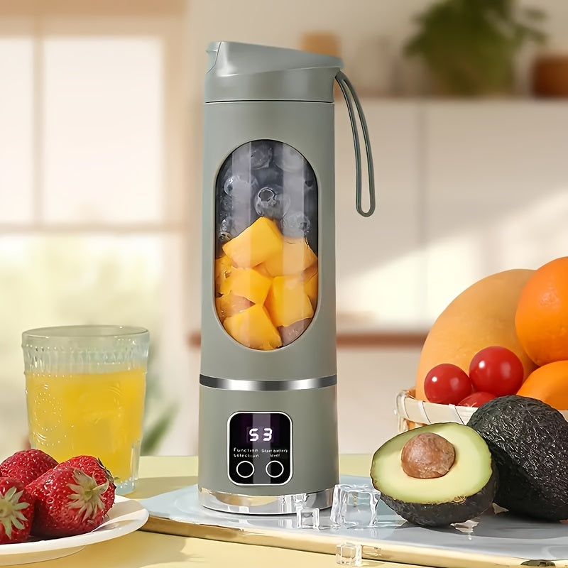 Portable 450ml Fruit Smoothie Maker USB Rechargeable Blender for Cold Drinks Camping