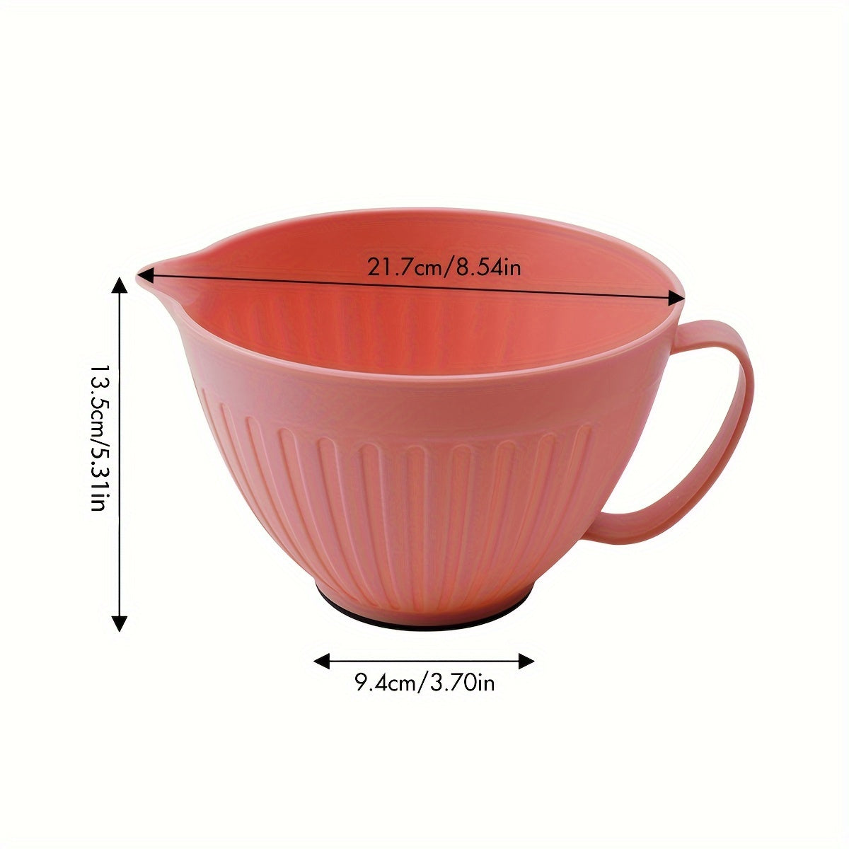 Large Capacity Nordic-Inspired PP Baking Bowl with Handle for Mixing and Storage