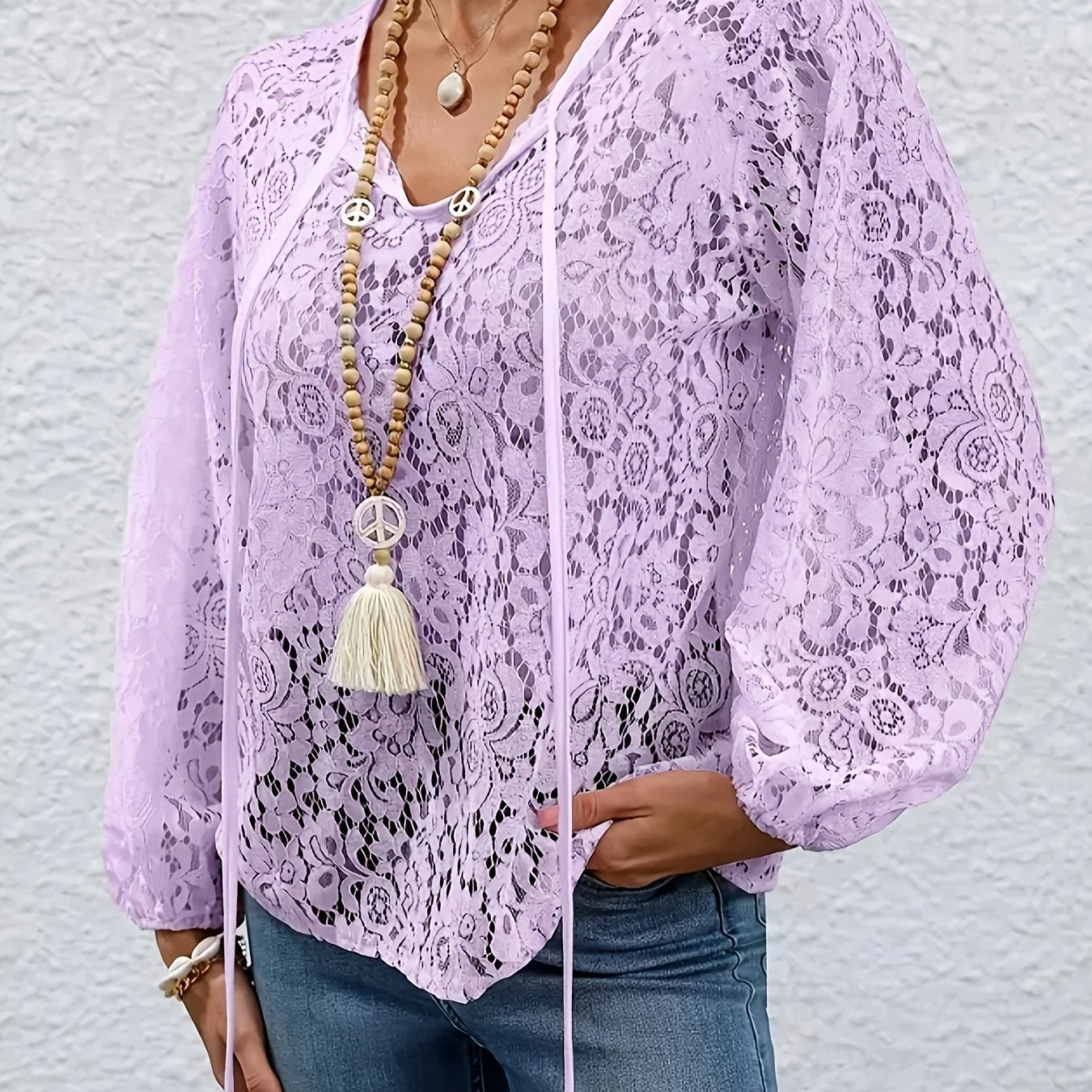 Plus Size Women's Floral Print Blouse V-Neck Lantern Sleeve Vacation Top