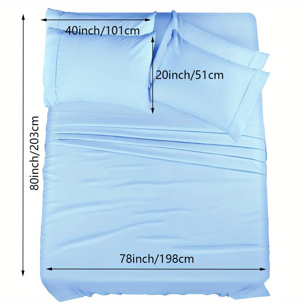 Luxury Fitted Sheet Set with Wrinkle and Stain Resistant Deep Pocket Bedding for Bedroom or Hotel