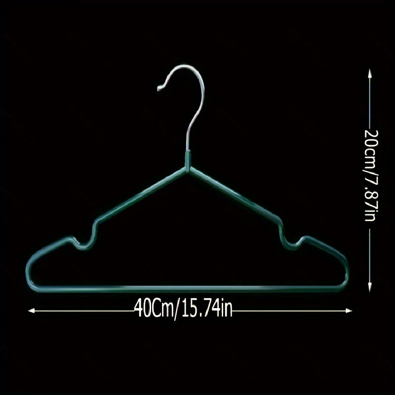 Juego de 50 perchas de ropa con recubrimiento metálico antideslizante para organización de armarios