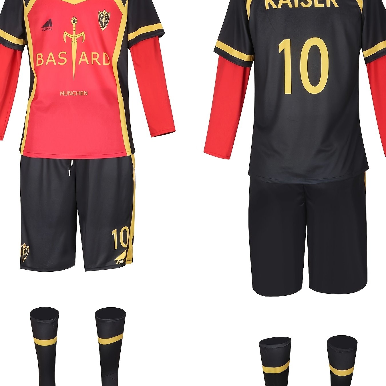 Anime Character Cosplay Outfit Set for Men Includes Shirt Shorts Socks Sleeves