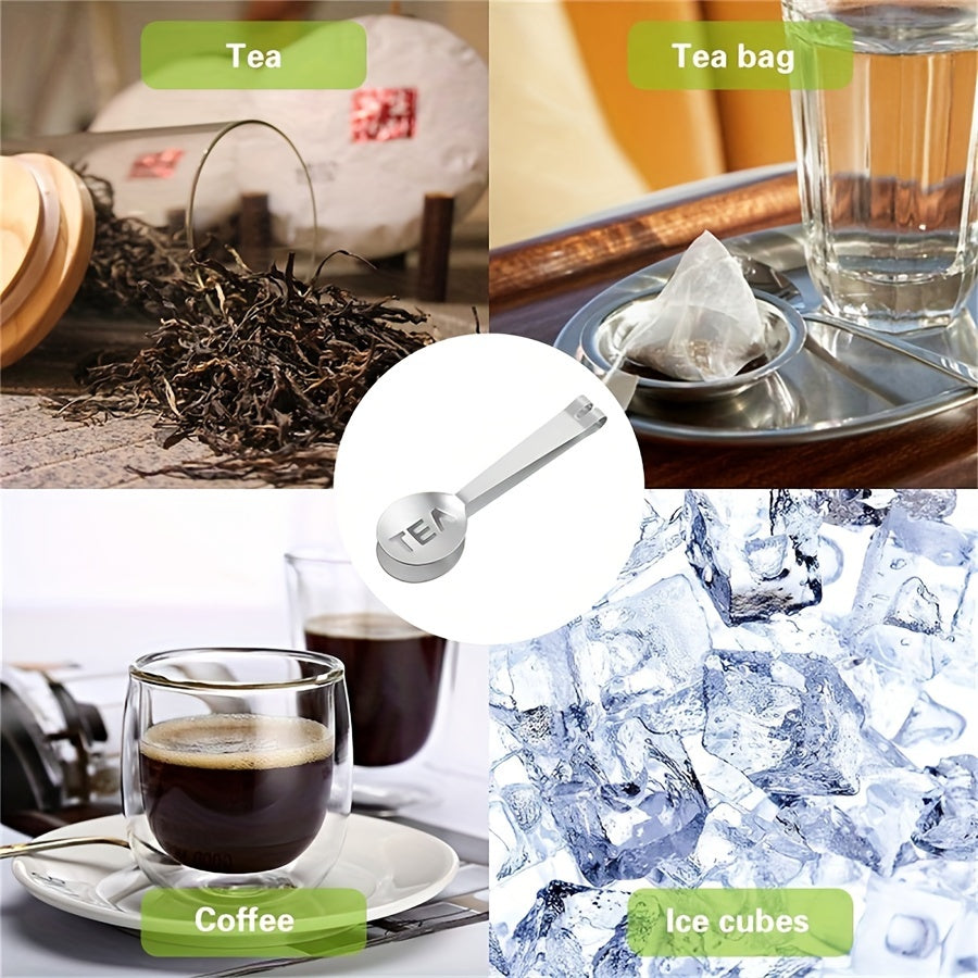 Stainless Steel Tea Bag Squeezer Clip Strainer Scoop for Loose Leaf Tea