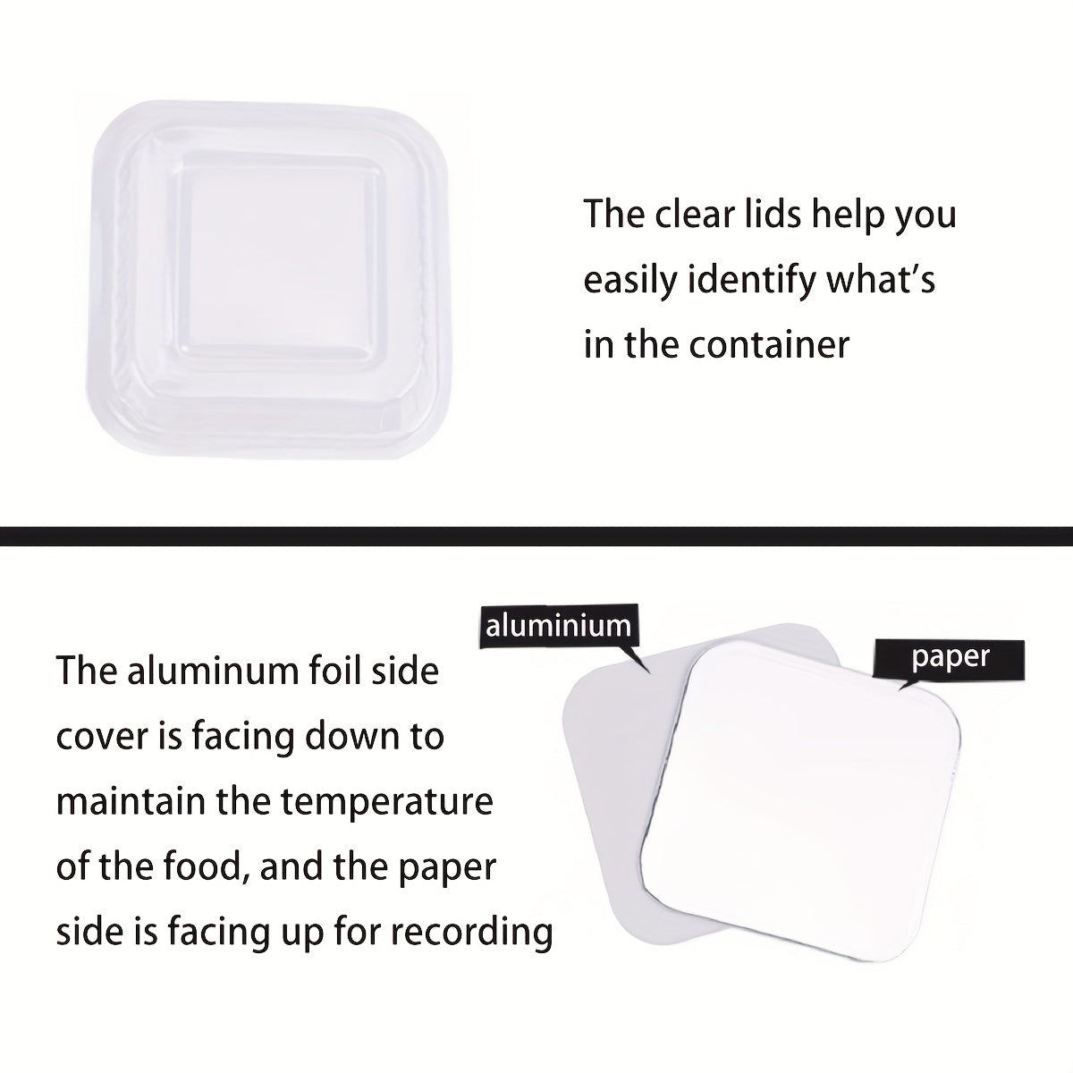 50 or 100 Pcs Aluminum Foil Square Mini Pans with Paper Lids for Baking Tarts Quiche