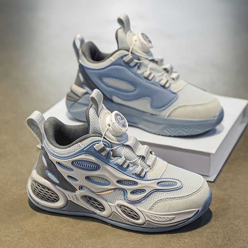 Мужские сетчатые повседневные спортивные туфли с вращающейся пряжкой для активного отдыха