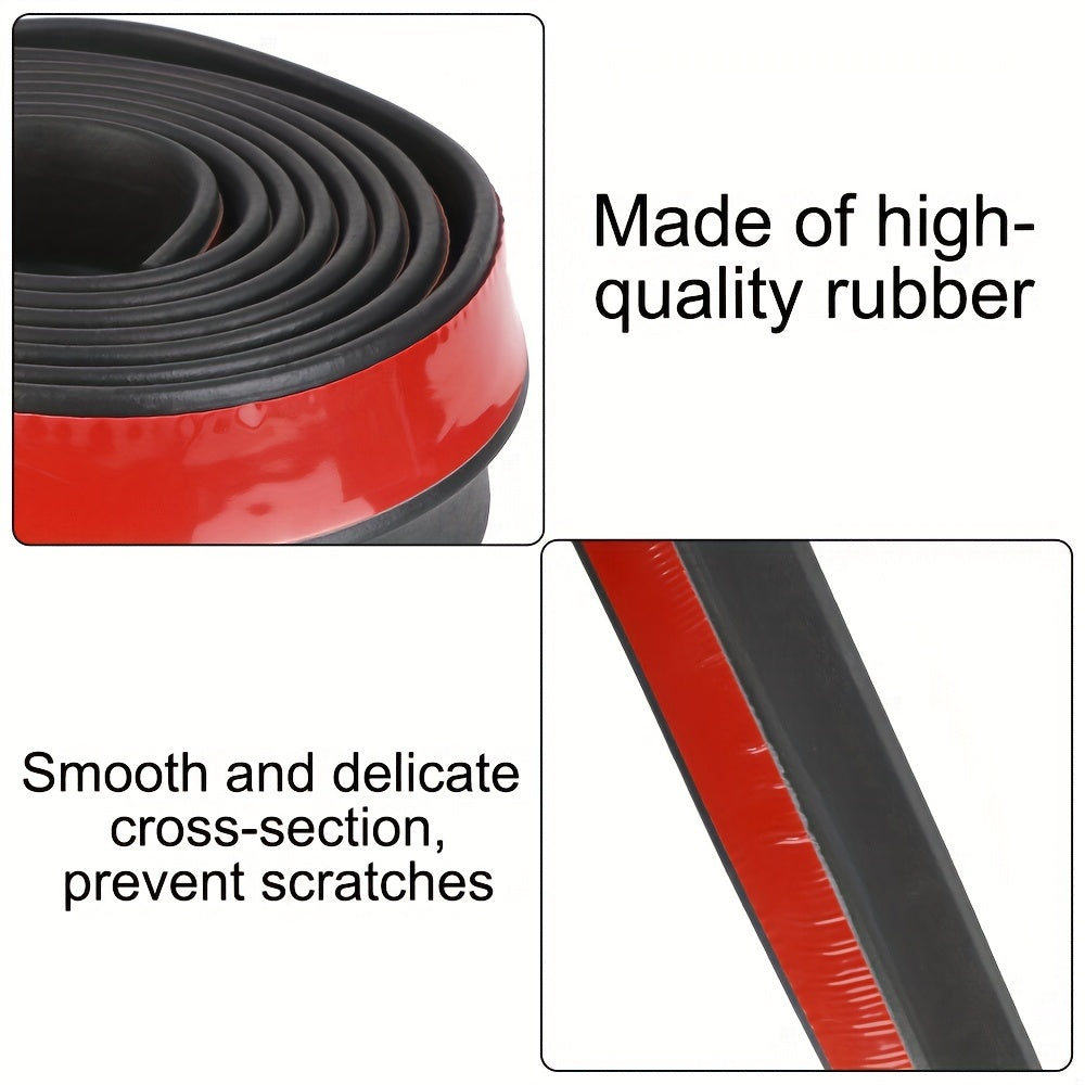 Universal Rubber Car Bumper Lip Protector 2.5m Exterior Moldings Skirt