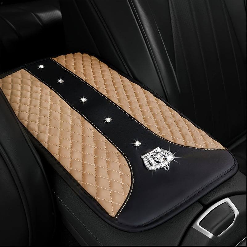 Universal avtomobil o'rindiq tutqichining qopqog'i rhinestone charm bilan, charm bilan, sirg'almas, chidamli, erkaklar va ayollar uchun