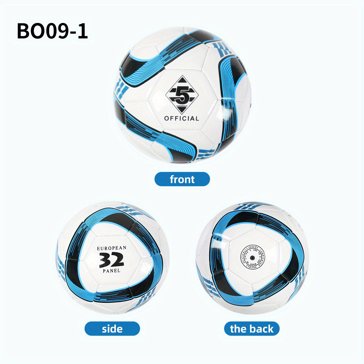 Balón de fútbol de PVC cosido a mano para adultos, para entrenamiento y juego al aire libre