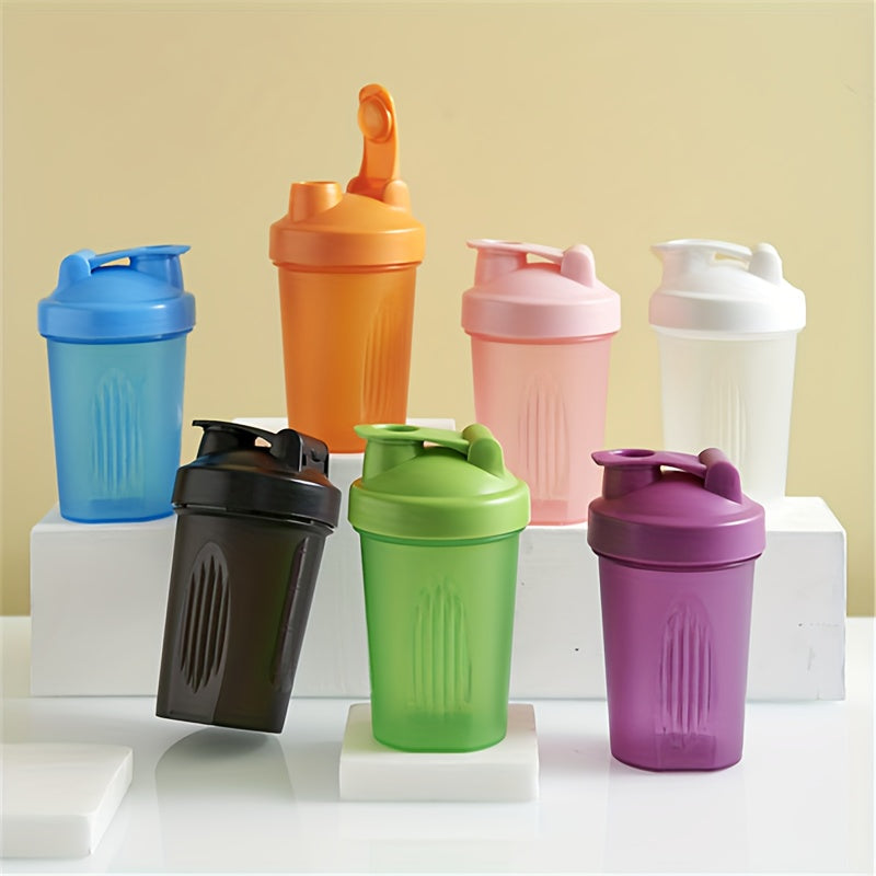 Multicolored Plastic Shaker Cup 13.5oz with Stirring Ball for Fitness and Workouts
