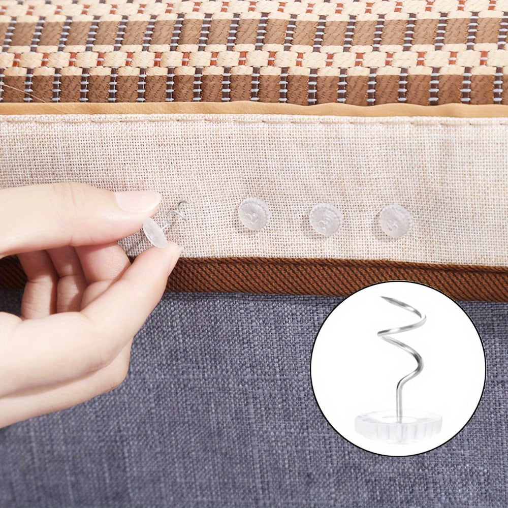 Transparent Bed Skirt Fasteners 1.5cm x 1cm Secure Bed Skirts