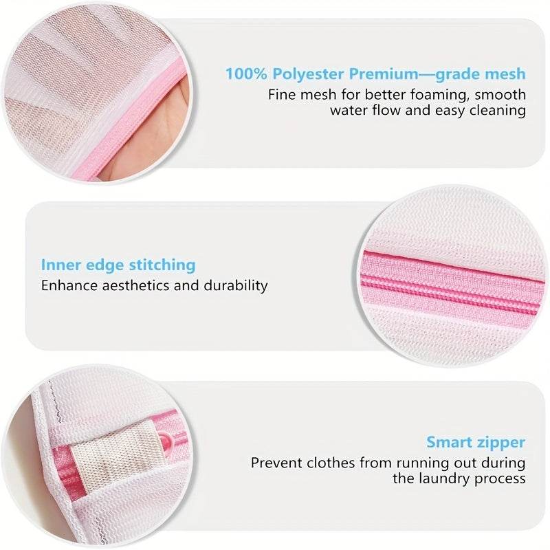 Mesh Laundry Bags Set of 4 for Underwear Toys and Travel Large Medium Small