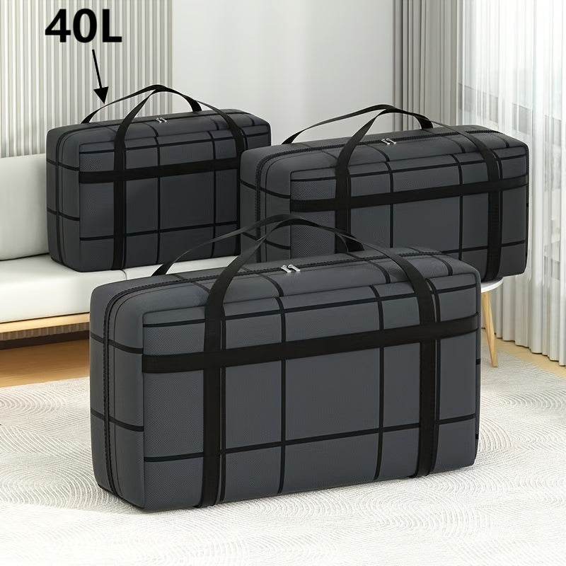 Katta hajmli saqlash sumkasi, non-toʻqima mato, zippersi bilan kiyimlar va o'yinchoqlar uchun tashkilotchi