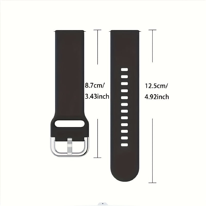20/22mm Silicone Smartwatch Band with Quick Release Buckle for Samsung Galaxy and More Colorful Replacement Strap