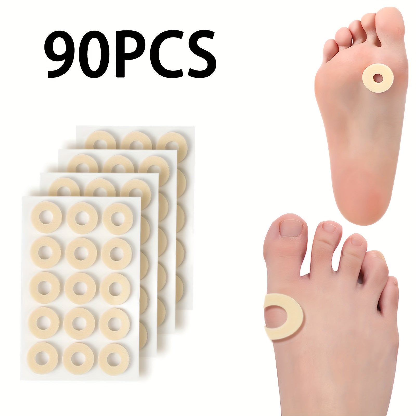 Unisex Latex Callus Foot Pads Set 60/90/150pcs for Heel Care Hiking