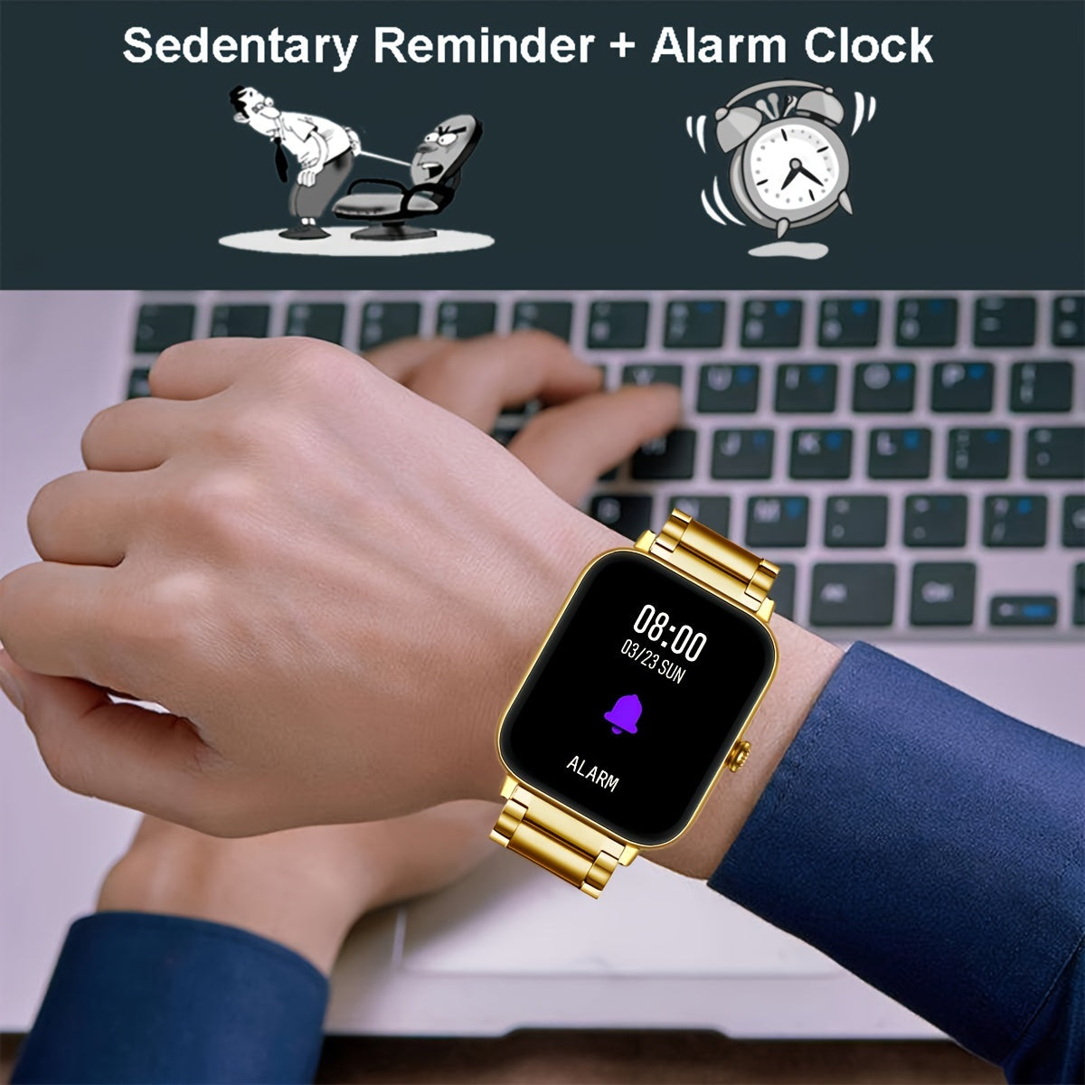 2024 Full Touch Smart Watch Phone 1.81-Inch Display Wireless Sync 100+ Sports Modes