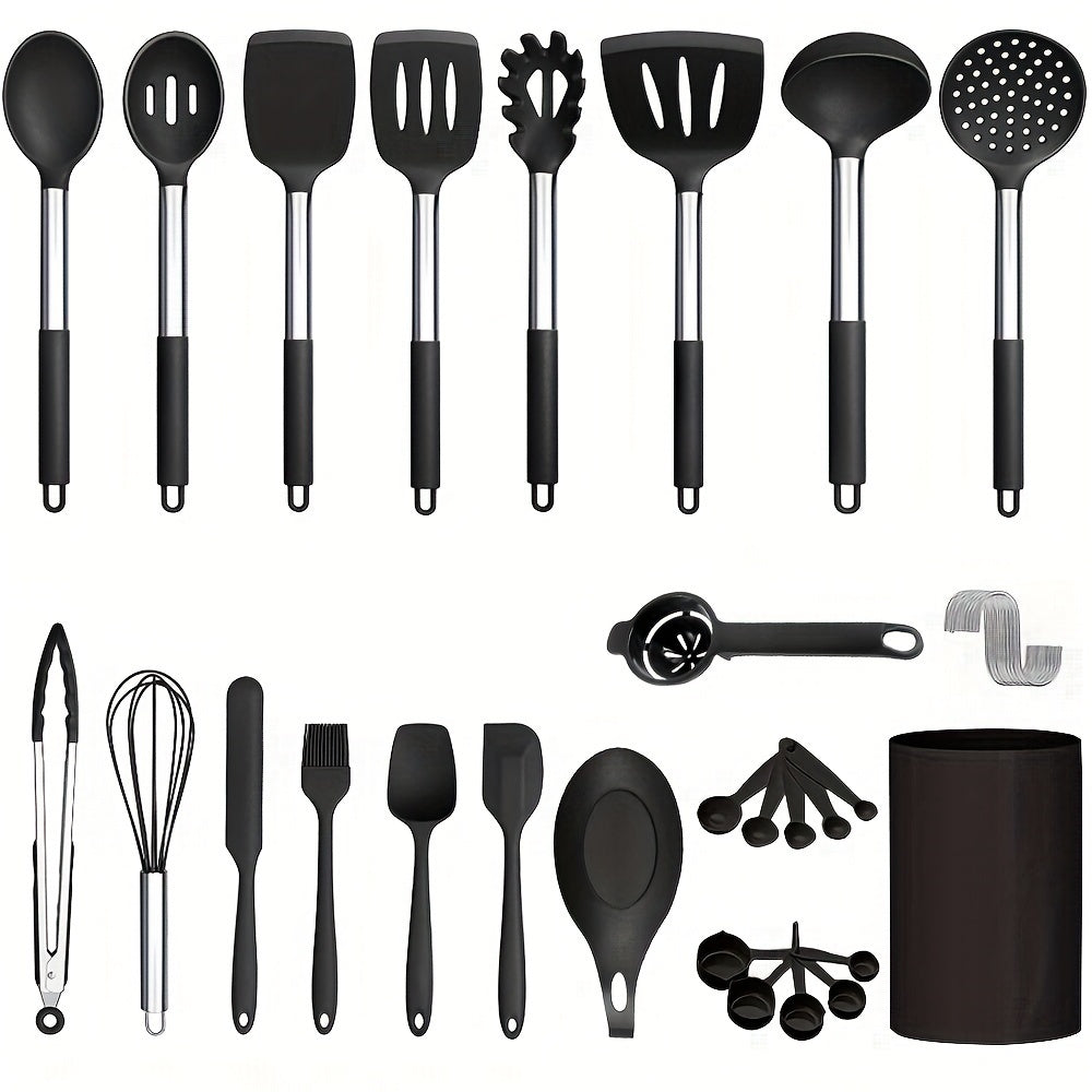 Set of 37 Silicone Kitchen Utensils Dishwasher Safe Heat Resistant Cooking Tools