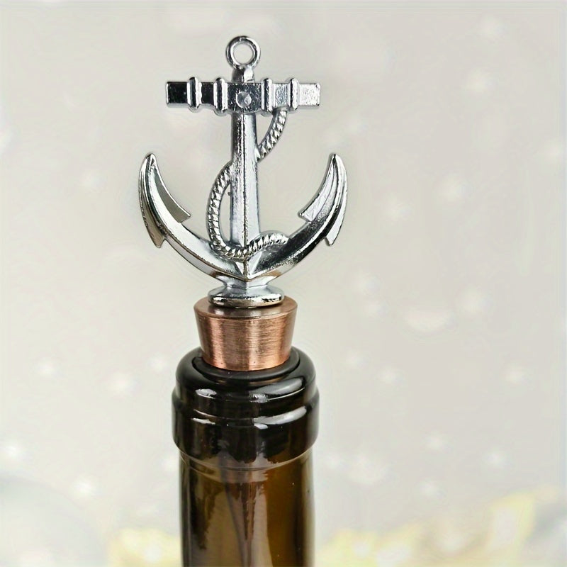 Red Wine Stopper with Unique Anchor Design