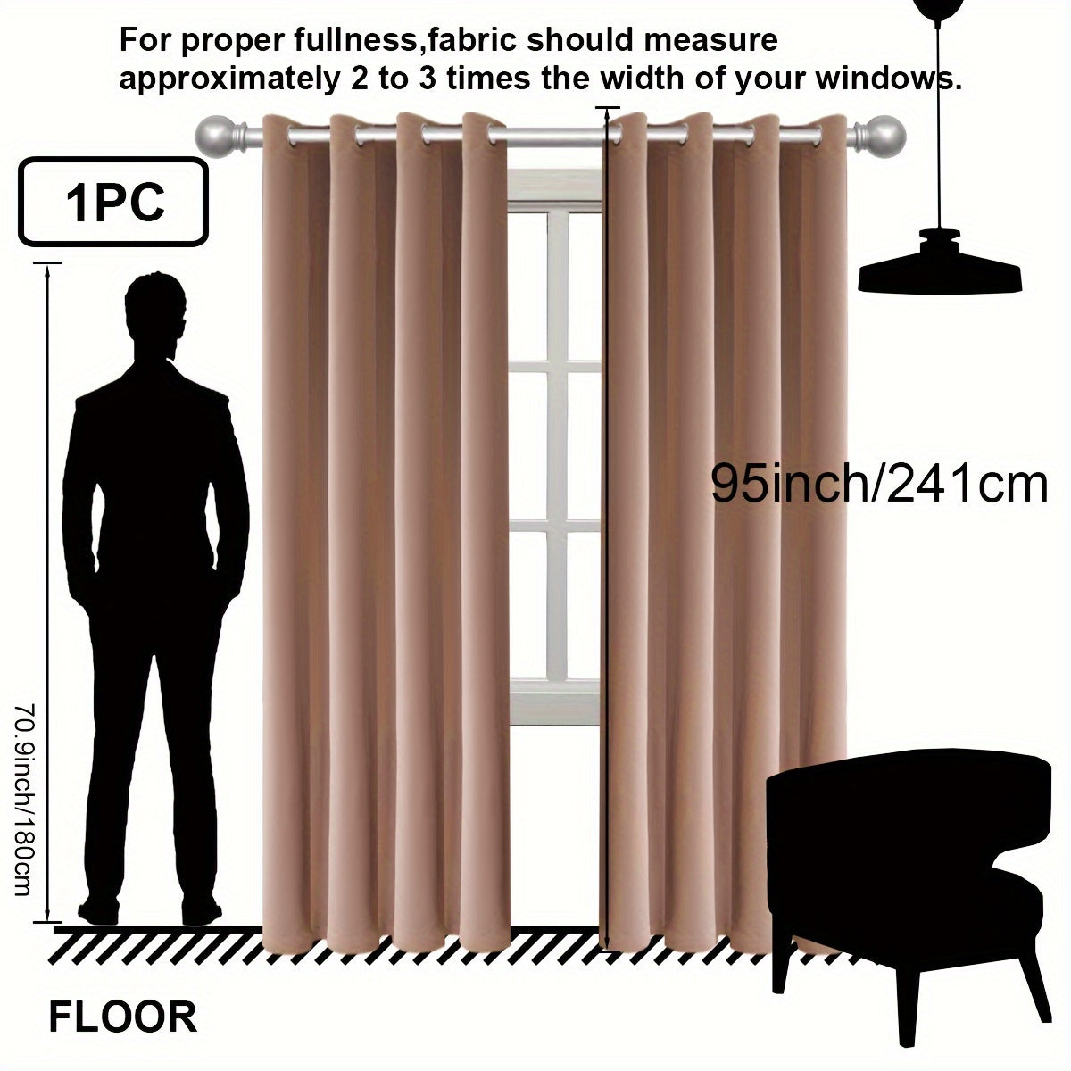 Insulation Blackout Circle Curtains for Bedrooms and Living Rooms Noise Blocker
